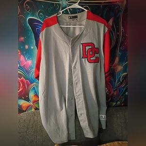 NBA Gray and Red Men's Jersey